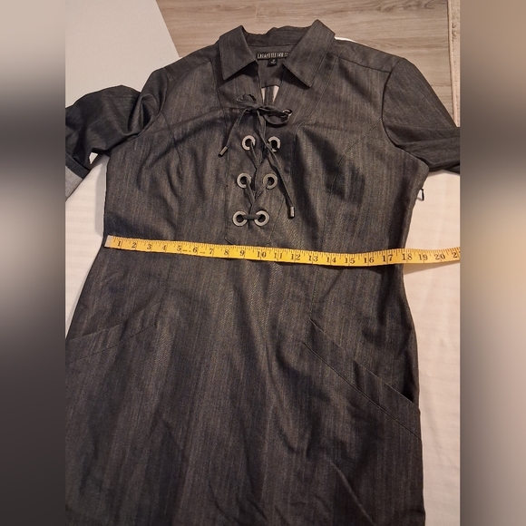 Lafayette 148 Darkwash Denim Midi Dress - Picture 10 of 14